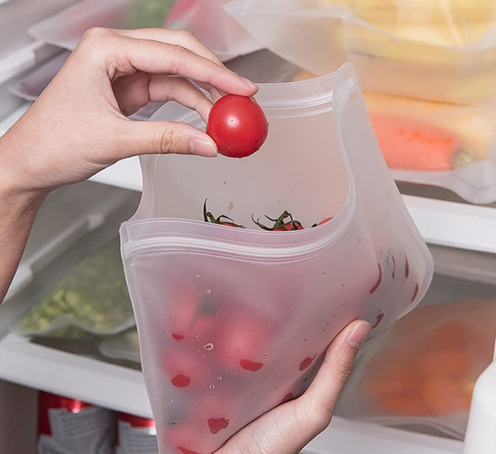 Bolsas De Silicona reutilizables para guardar alimentos – Ecotique