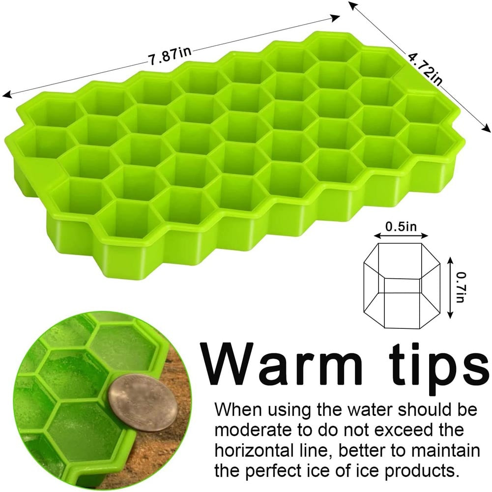 MOLDE DE SILICONA CON FORMA DE PANAL PARA CUBITOS DE HIELO