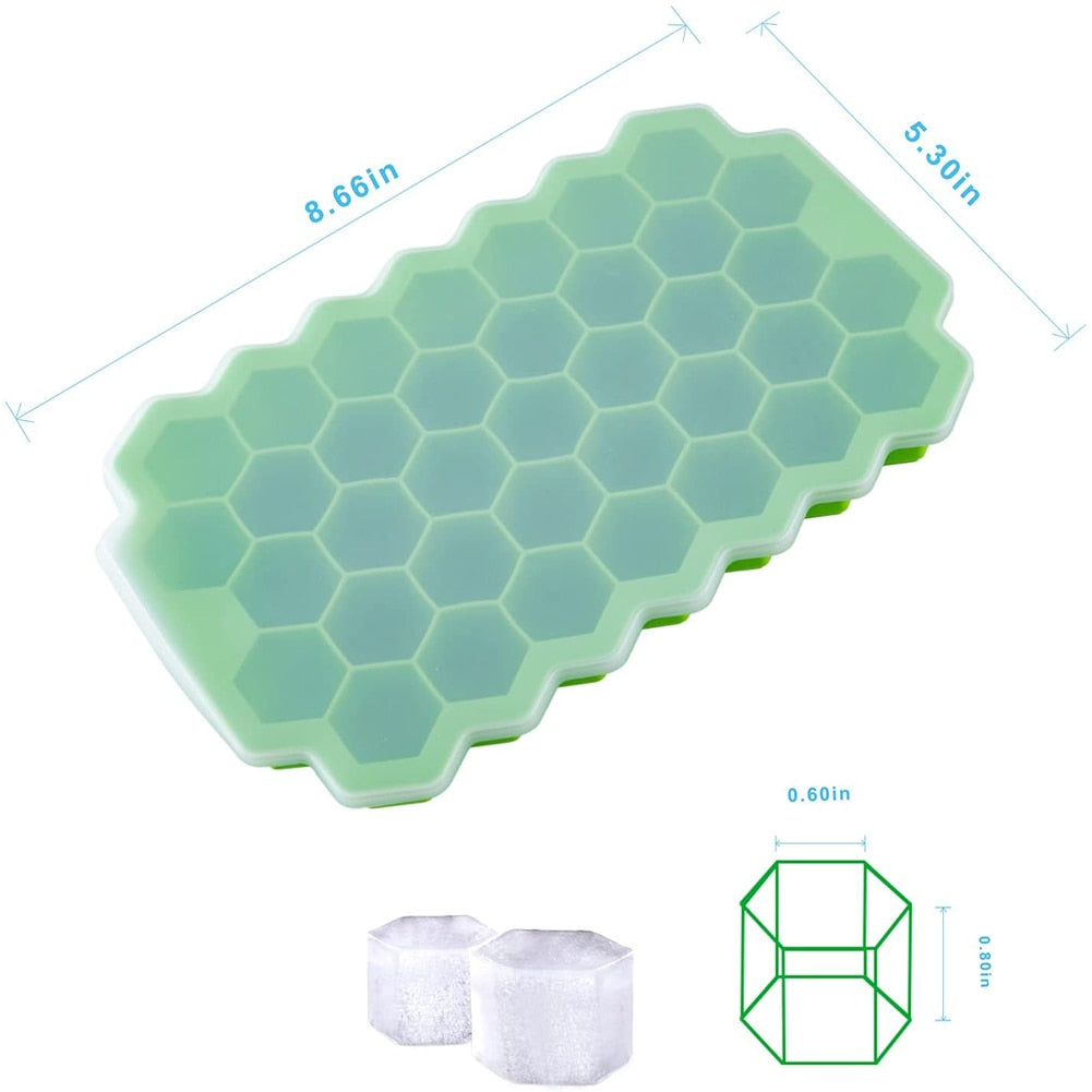 MOLDE DE SILICONA CON FORMA DE PANAL PARA CUBITOS DE HIELO