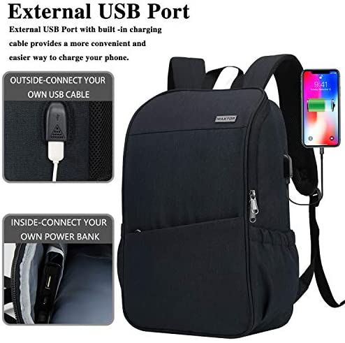 Mochila de viaje con puerto de carga USB resistente al agua